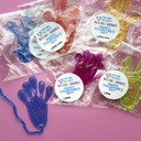  Sticky Hands Class Valentine favor personalized with Stickers, Valentine Favor for school handout, Non-Sugar gift for preschool kindergarten