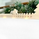  Wooden Advent Calendar Countdown to Christmas with star and Christmas tree