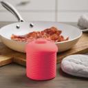 Single Silicone Pig Bacon Grease Holder Container with Mesh Strainer