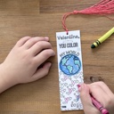 Set of 6 Personalized Coloring Bookmark Valentine favor for school, Non-Sugar ready to be gifted Valentines for classroom handout