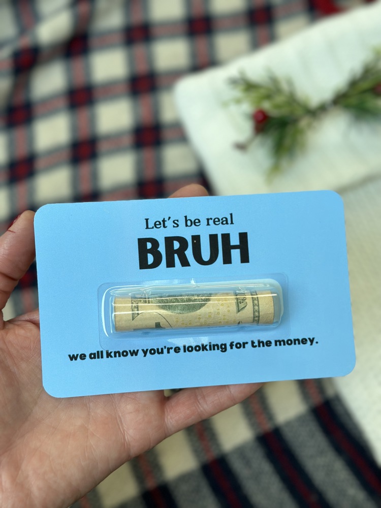 Funny Gift for teen boy Bruh Money Card gift |  teens gifts for boys Cash Holder Dome gift for 13th birthday for boys 14th birthday