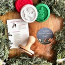  Cookie Stamp Set with Recipe Card and Sticker for  Neighbor Coworker Teacher UniqueChristmas Gift