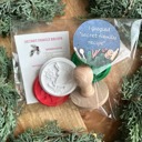  Cookie Stamp Set with Recipe Card and Sticker for  Neighbor Coworker Teacher UniqueChristmas Gift