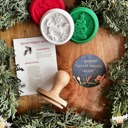  Cookie Stamp Set with Recipe Card and Sticker for  Neighbor Coworker Teacher UniqueChristmas Gift