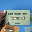 Gone Fishin' Fund Christmas Money Card gift | cash card for Christmas teens gifts boys Cash Holder Dome | Christmas Card Ornament for teens