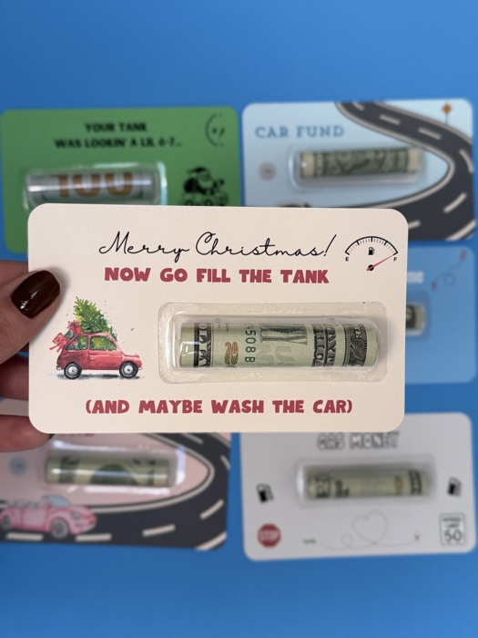 Gas Money card | Money Card Holders | Gift for Teens | Christmas Gift | Cash Card | Birthday Present