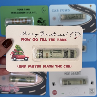 Gas Money card | Money Card Holders | Gift for Teens | Christmas Gift | Cash Card | Birthday Present