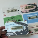 Car Fund- blue Gas Money card | Money Card Holders | Gift for Teens | Christmas Gift | Cash Card | Birthday Present