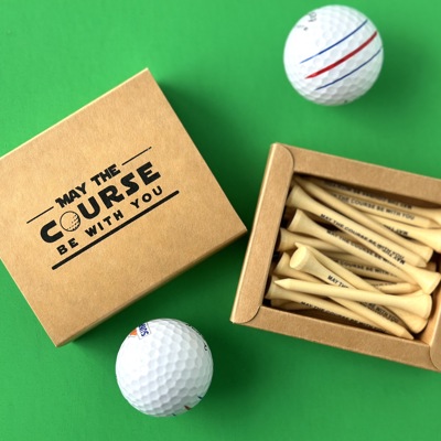 Golf Tees  May the course be with you funny gift for dad grandpa for Father's Day and Valentines