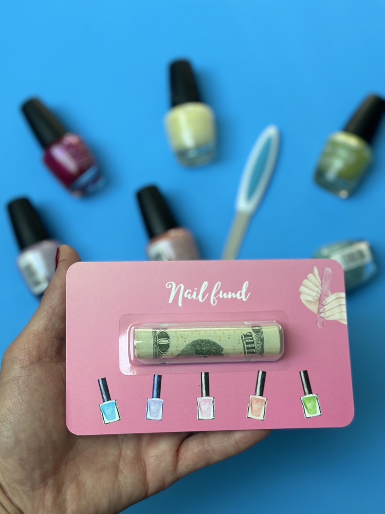 Nail Gift Spa Themed Birthday Gift Teenage Gift Ideas Money Card gift