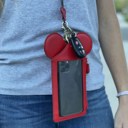 Red Oversized Phone Mouse Wallet Lanyards