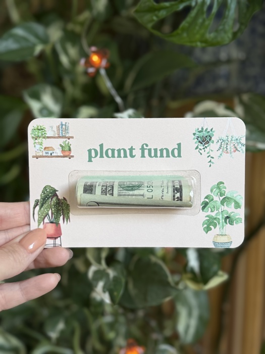 Christmas  Funny Money Card for plant lovers gift idea Plant Lady Mom Indoor Plant Gifts Christmas Card