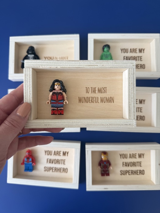 Superhero gift character shadow box Box Frame gift for daddy men brother - Funny gift anniversary for him superhero fan Love you