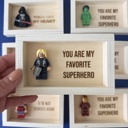 Thor Superhero gift character shadow box Box Frame gift for daddy men brother - Funny gift anniversary for him superhero fan Love you