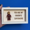 Iron man  Superhero gift character shadow box Box Frame gift for daddy men brother - Funny gift anniversary for him superhero fan Love you