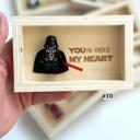 Darth Vader Superhero gift character shadow box Box Frame gift for daddy men brother - Funny gift anniversary for him superhero fan Love you