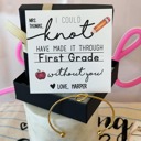  Teacher Appreciation End of Year Teacher Gift Knot Bangle! NON-TARNISH, Personalized card, bangle, box & ribbon included too!