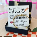  Teacher Appreciation End of Year Teacher Gift Knot Bangle! NON-TARNISH, Personalized card, bangle, box & ribbon included too!