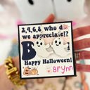  Halloween Teacher Earrings thank you gift! Fall Teacher appreciation gift! Acrylic Ghost dangle earrings, card, box & ribbon! Halloween!