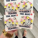  Teach Pencil Hoop Earrings! Teacher thank you gift! Handmade clay disc beads! Teacher appreciation gift! card, box & ribbon!