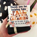  Fall in love with learning Teacher Apple bracelet Appreciation gift! Card, box & ribbon included! Thanksgiving gift!