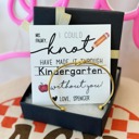  Teacher Appreciation End of Year Teacher Gift Knot Bangle! NON-TARNISH, Personalized card, bangle, box & ribbon included too!