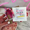  How Sweet It Is to Be Taught by You Bracelet – Teacher Valentine’s Day Gift Set: Bracelet, Card, Box & Ribbon