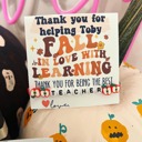  Fall in love with learning Teacher Apple bracelet Appreciation gift! Card, box & ribbon included! Thanksgiving gift!