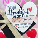  Valentine's Day Pink & Gold Heart Stud Earrings – Teacher Gift with Gift Card, Box & Ribbon Included!