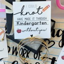  Teacher Appreciation End of Year Teacher Gift Knot Bangle! NON-TARNISH, Personalized card, bangle, box & ribbon included too!