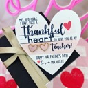  Valentine's Day Pink & Gold Heart Stud Earrings – Teacher Gift with Gift Card, Box & Ribbon Included!