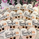  Thankful Heart Teacher Gift! Tortoise Shell Heart Studs, Thanksgiving Teacher Gift, Gratitude Gift! Card, box & ribbon included!