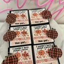  We couldn't have PICKED a better teacher than you!Plaid Pumpkin Earrings!Teacher appreciation gift! Personalized card,box & ribbon included!