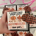  We couldn't have PICKED a better teacher than you!Plaid Pumpkin Earrings!Teacher appreciation gift! Personalized card,box & ribbon included!