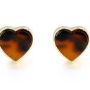  Thankful Heart Teacher Gift! Tortoise Shell Heart Studs, Thanksgiving Teacher Gift, Gratitude Gift! Card, box & ribbon included!