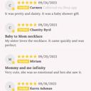  New mom baby and me infinity necklace, Congratulations baby gift, pregnancy gift, baby shower & gender reveal gift! NON-Tarnish! 552 FIVE STAR REVIEWS!