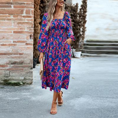 Love Kuza Elegant Flora Midi Dress