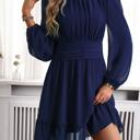  Love Kuza Mock Neck Ruched Belt Dress