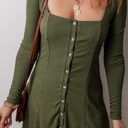  Love Kuza - Evergreen Charm Ribbed Dress