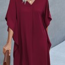  Love Kuza V Neck Dolman Sleeves Dress