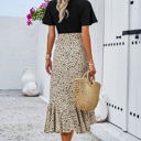  Love Kuza Floral Fusion Wrap Midi Dress