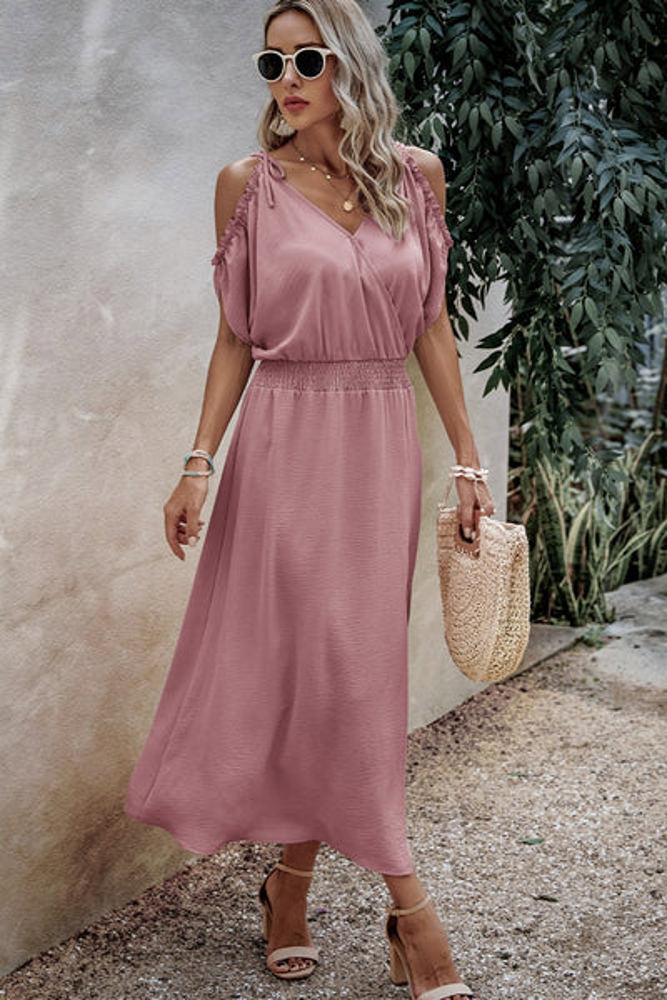 Love Kuza Ruffle Radiance Midi Dress