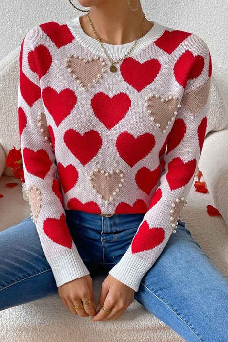 Love Kuza Love in Pearls Sweater