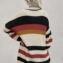  Love Kuza Earthy Striped Chunky Cardigan