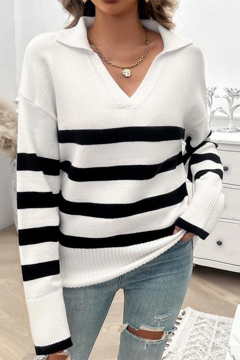 Love Kuza Collared Streak Pullover