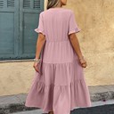  Love Kuza Sunset Stroll Tiered Midi Dress