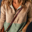  Love Kuza - Meadowwood Colorblock Sherpa Half-Zip