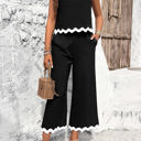  Love Kuza The Wave Trims Top & Capris 2 Pieces Set