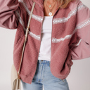  Love Kuza - Rosewood Lace Sherpa Jacket