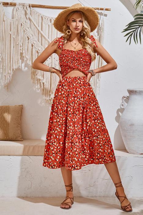 Love Kuza Petal Charm Midi Dress